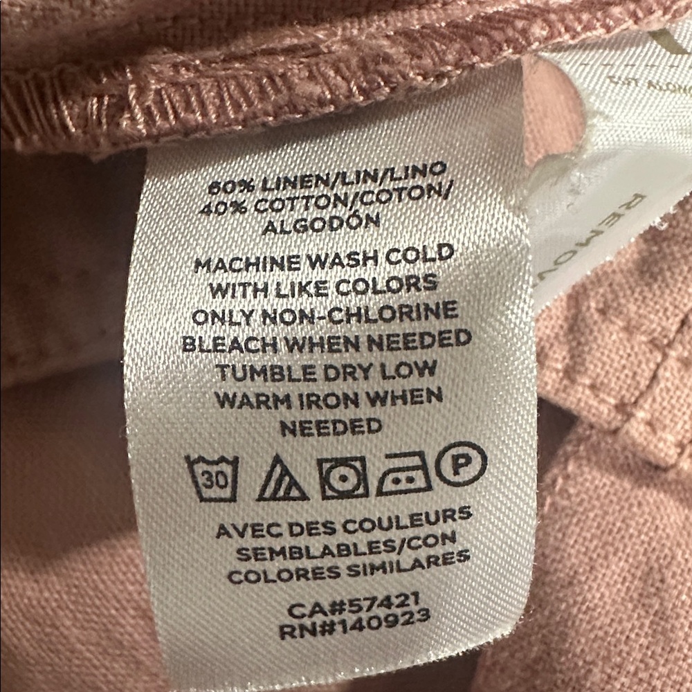 Loft Linen Blend Dusty Rose Utility Jacket Size XS - Picture 9 of 9